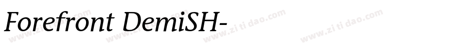 Forefront DemiSH字体转换